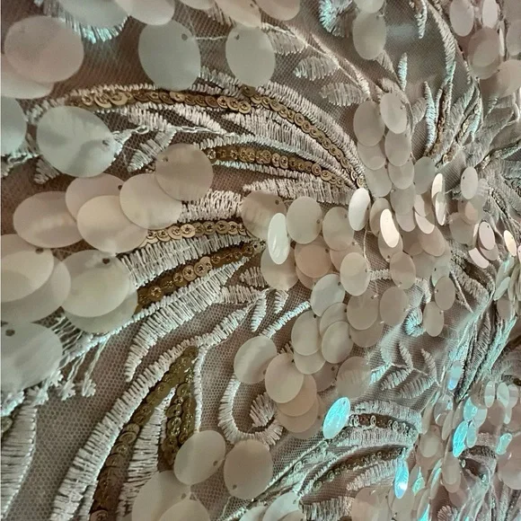 Gorgeous LN Porridge Arielle Sequin Tank from Anthropologie Size M (off-white). - Picture 5 of 6